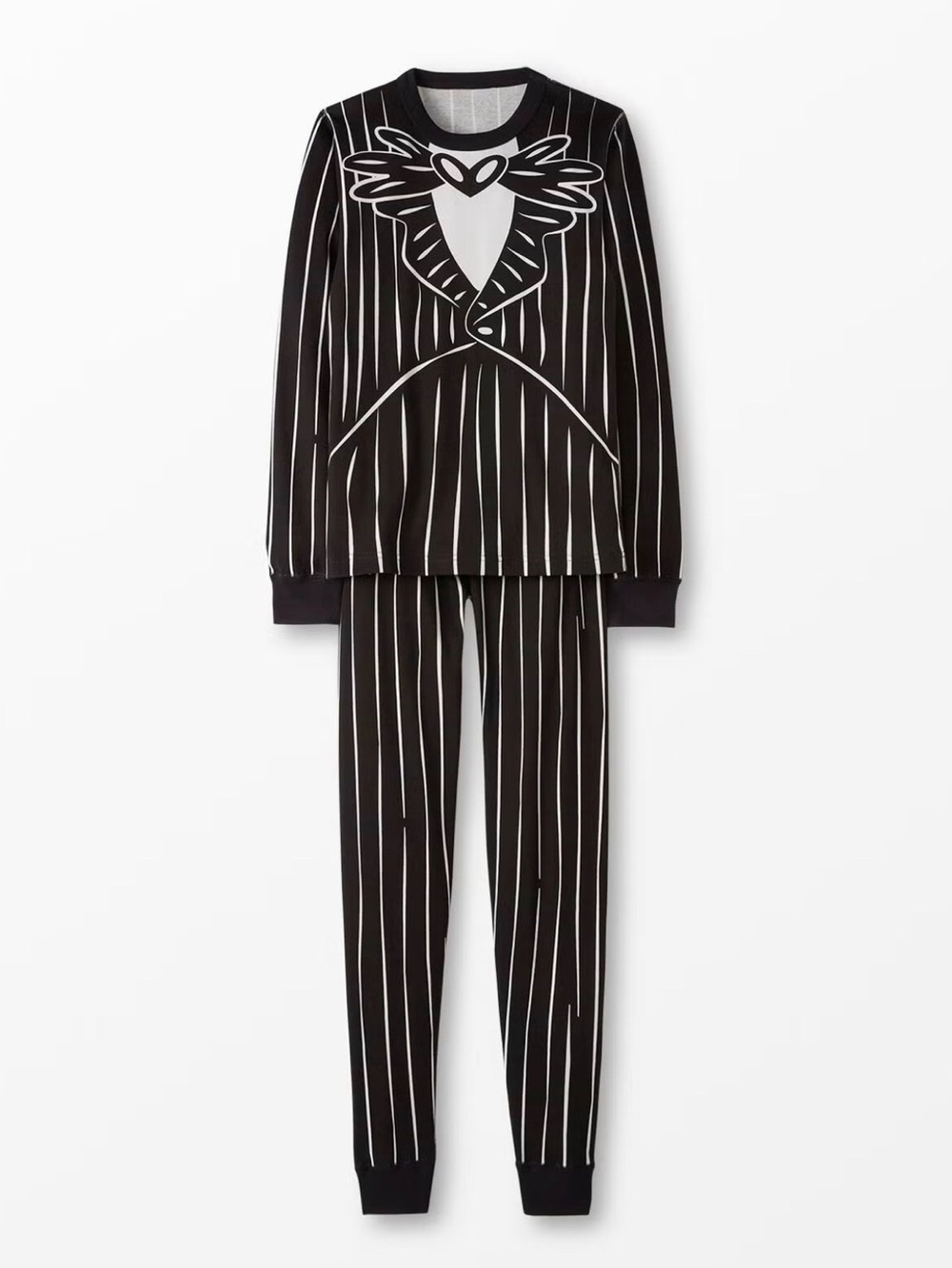 Hanna Andersson Jack Skellington Pinstripe Pajama Set Sz 120cm